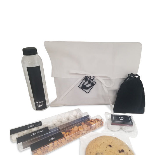 White Suede Welcome Package With Acrylic Lasercut Tag
