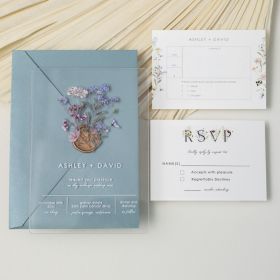 Clear Acrylic Wedding Table Sign - Welcome to Our Wedding
