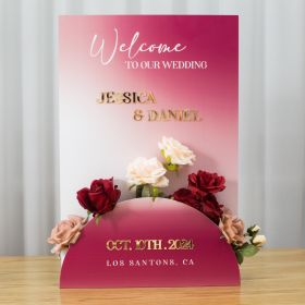 Clear Acrylic Wedding Table Sign - Welcome to Our Wedding