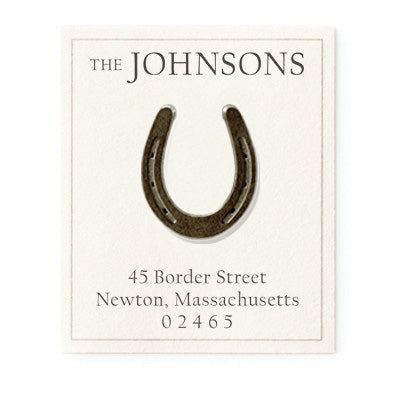 Horseshoes Return Address Label