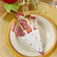 Burgundy Blush Floral 2 Ply Paper Napkins (Set of 30)