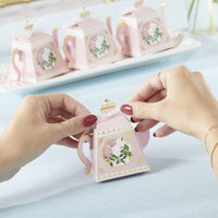 Pink Tea Time Whimsy Teapot Favor Box (Set of 24)