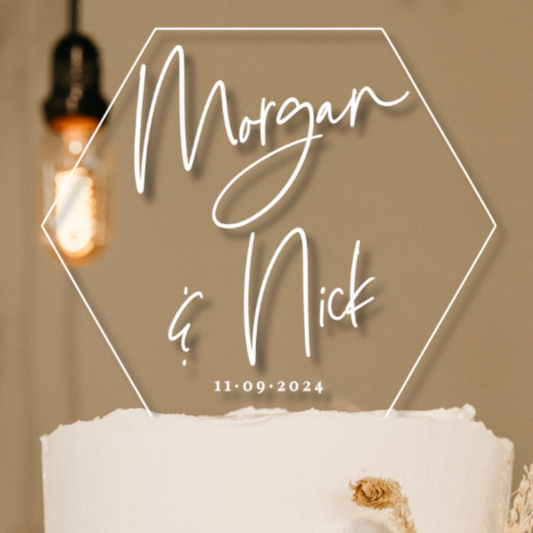 Personalized Acrylic Wedding Cake Topper With Names, Custom Wedding Cake Topper, Custom Cake Topper For Wedding, Cake Topper Lioness
