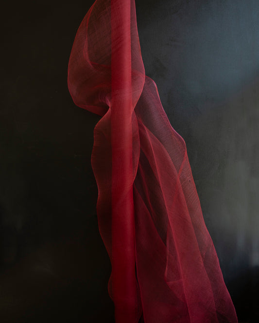Garnet Red {Gossamer Silk Fabric}