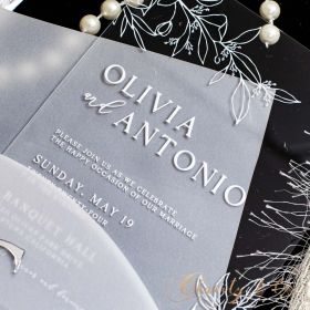 Clear Acrylic Wedding Table Sign - Welcome to Our Wedding