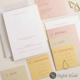 Glamorous Mix Of Colors Flat Embossing Invitation Swi148