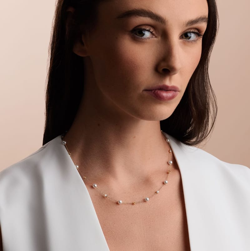 Diamond By Yard Pearl Necklace