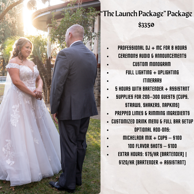 The Launch Package DJ And Entertainment Offer