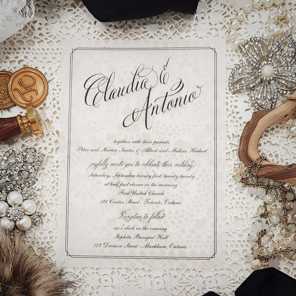 Affordable Custom Wedding Invitation 3008