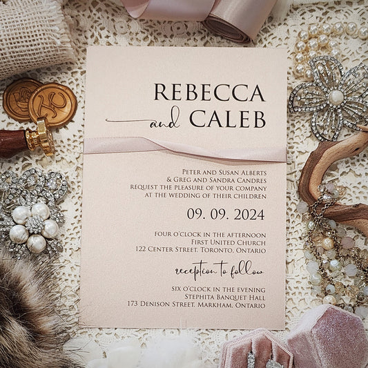 Affordable Custom Wedding Invitation 3011