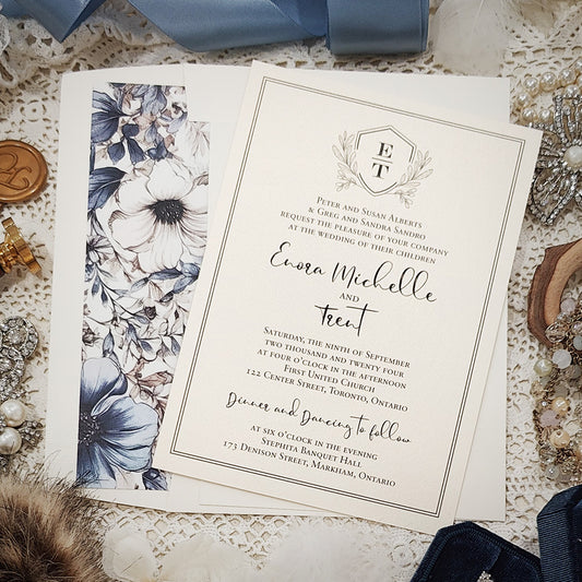 Affordable Custom Wedding Invitation 3020