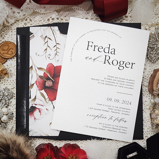 Affordable Custom Wedding Invitation 3025