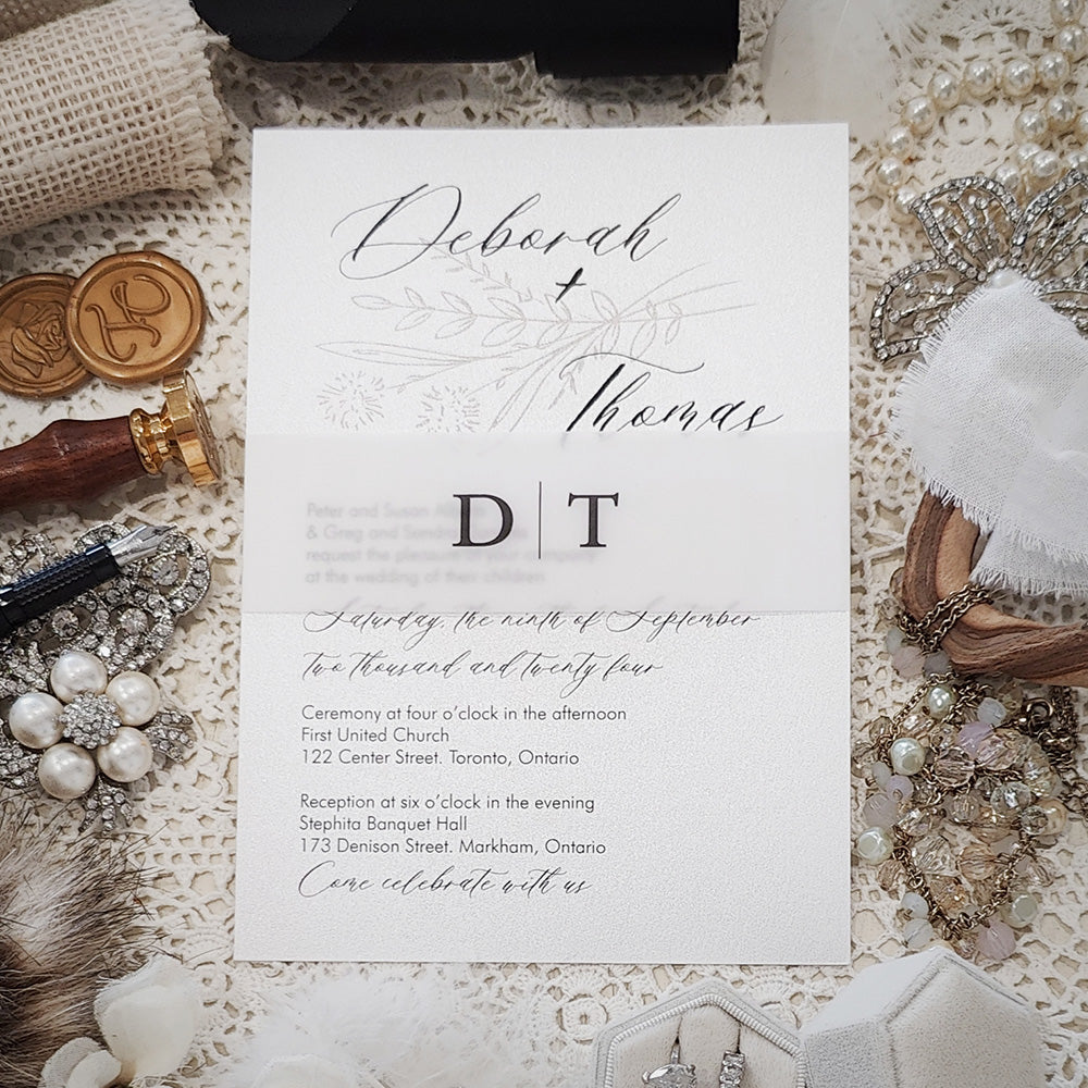 Affordable Custom Wedding Invitation 3026