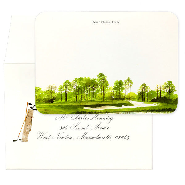 Golf Course Personalized Note Cards
