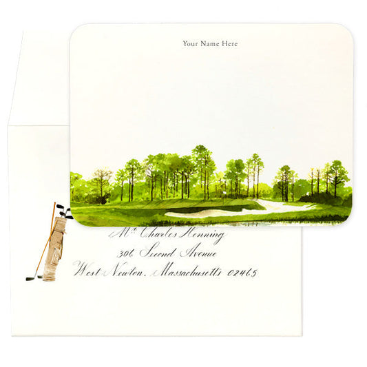 Golf Course Personalized Note Cards