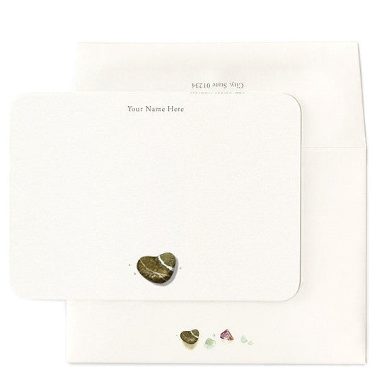 Heart Shaped Rock Note Cards