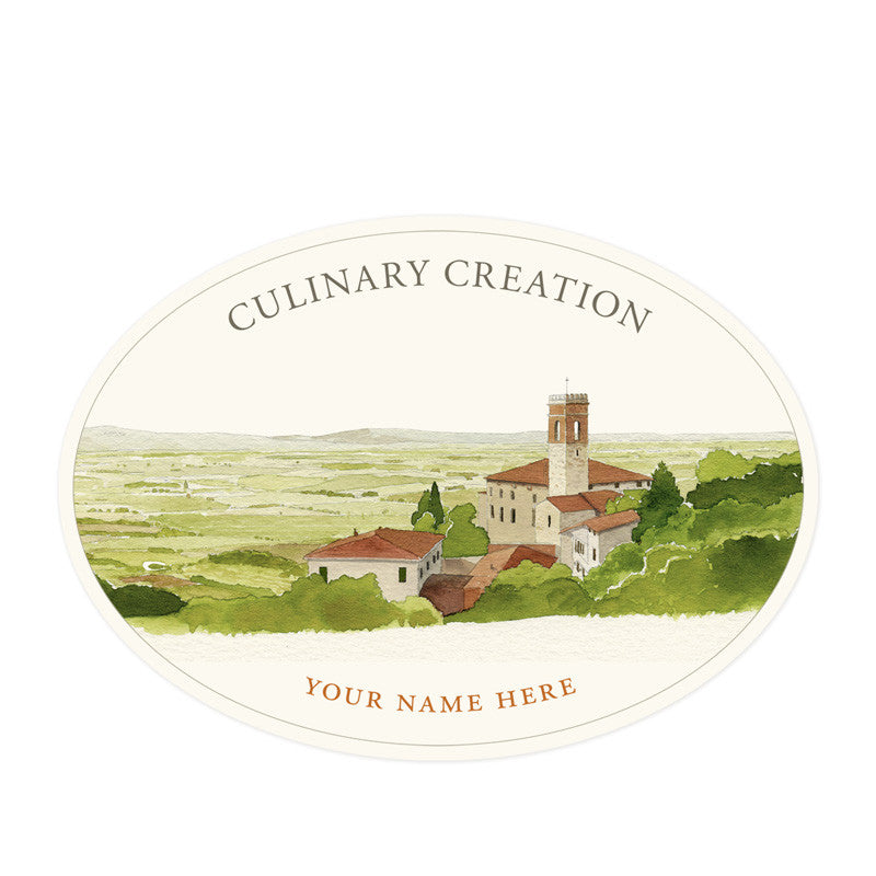 Italian Villa Oval Kitchen Labels