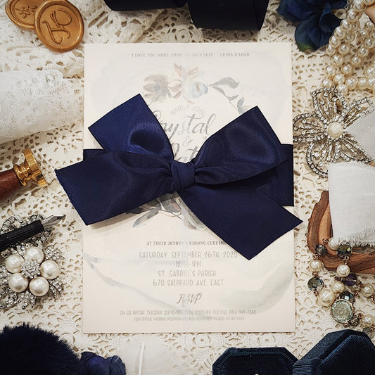 Vellum Wrap Wedding Invitation 3204