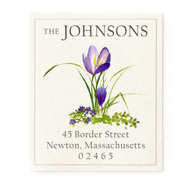 Grape Crocus Return Address Labels