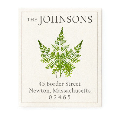 Fern Sprigs Return Address Labels