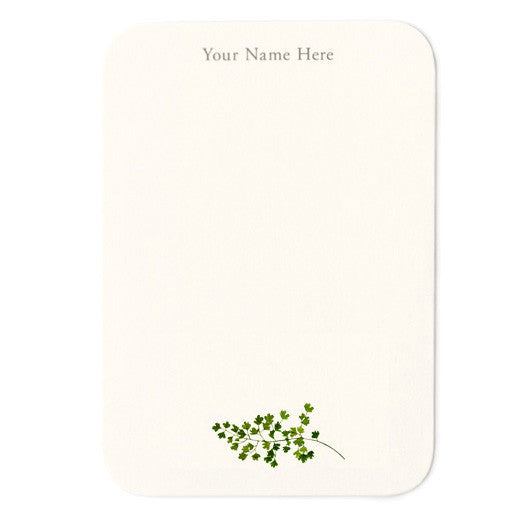 Maidenhair Fern Personalized Small Note Cards