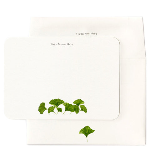 Ginkgo Leaves Personalized Note Cards