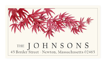 Japanese Red Maple Panoramic Return Address Labels