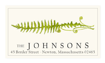 Fern Stem Panoramic Return Address Labels