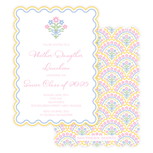 Oh Happy Day Scallop Invitation