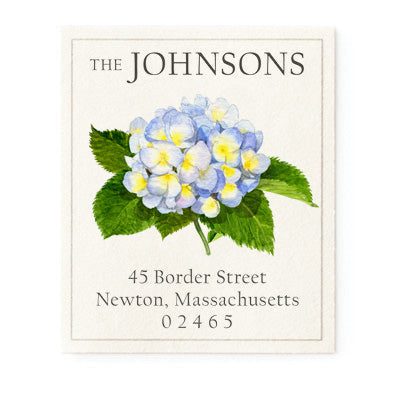 Early Hydrangea Return Address Labels