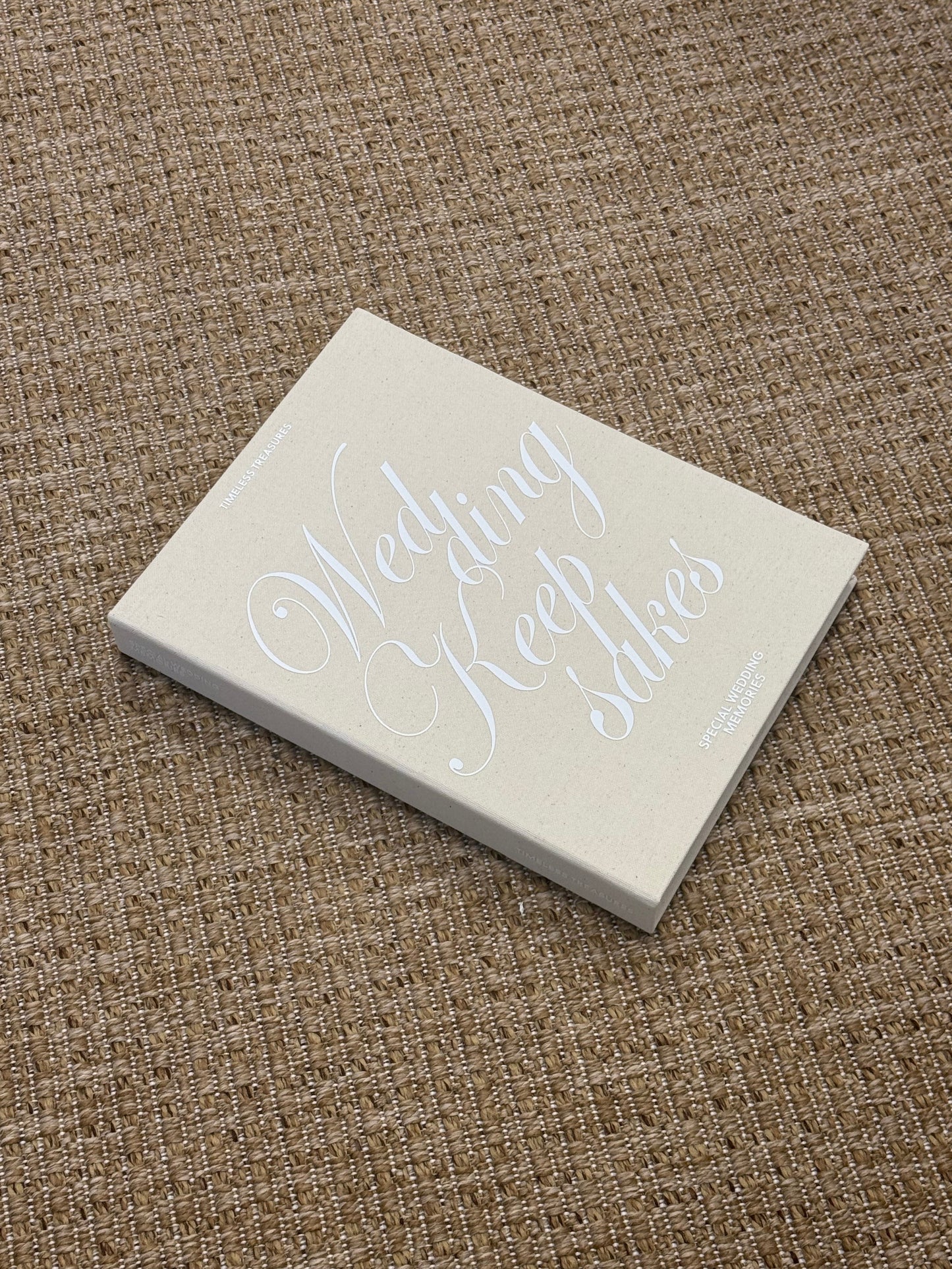 Linen Wedding Keepsake Book Box