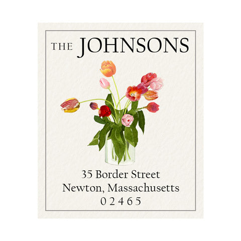 Just Picked Tulips Return Address Labels