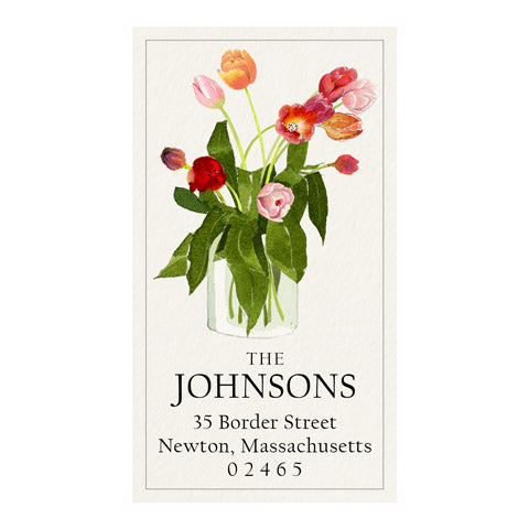 Just Picked Tulips Panoramic Return Address Labels