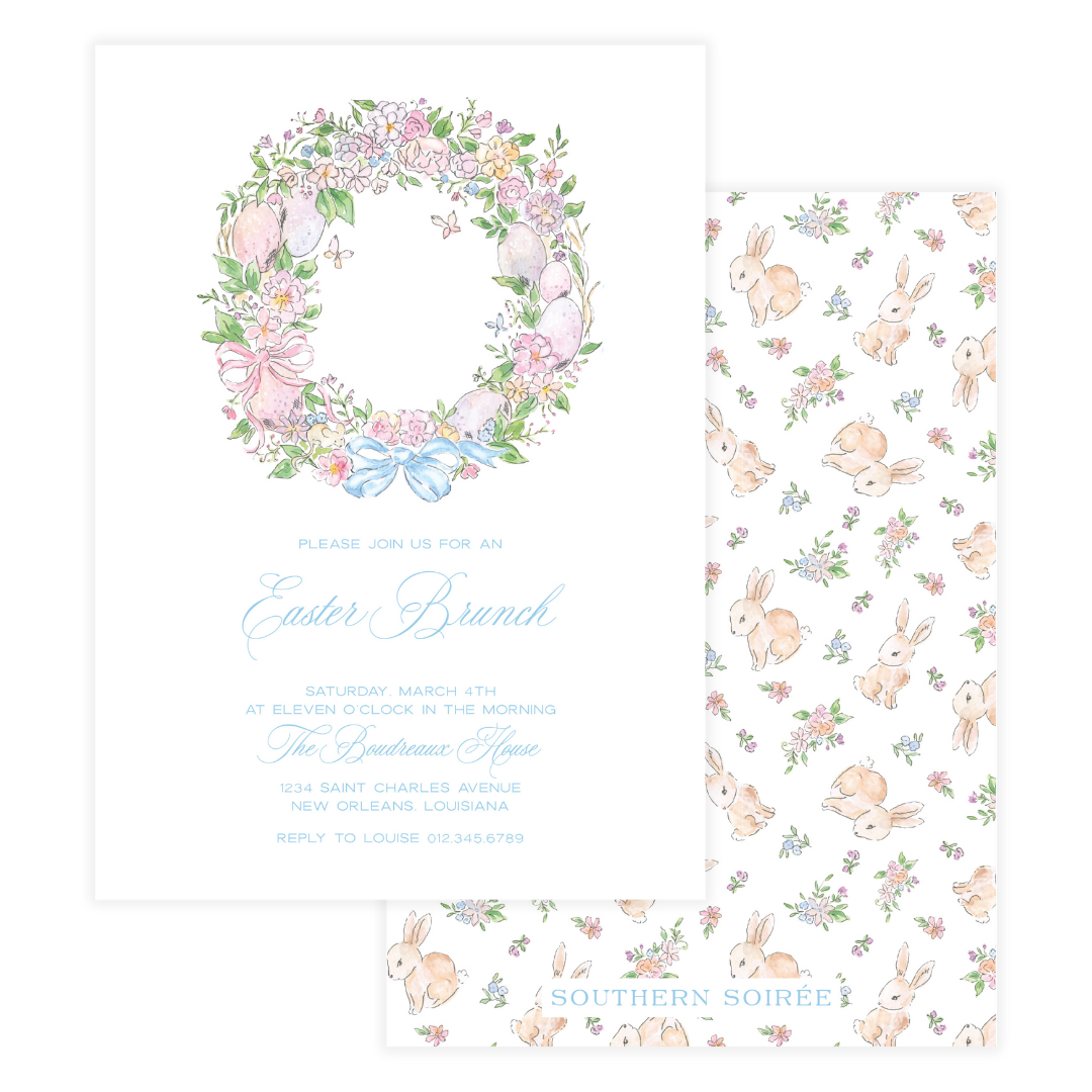Spring has Sprung Wreath Invitation