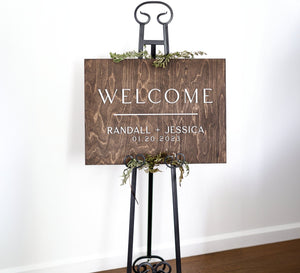 Randall + Jessica Wedding Welcome Sign
