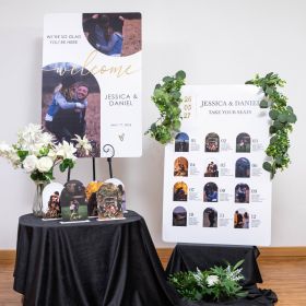 3D Half Arch Personalized Photo Acrylic Sign Package CSP031