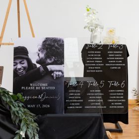 3D Modern Bespoke Photo Acrylic Seating Chart CS130