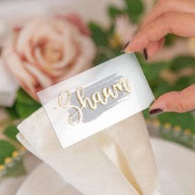 Clear Acrylic Wedding Table Sign - Welcome to Our Wedding