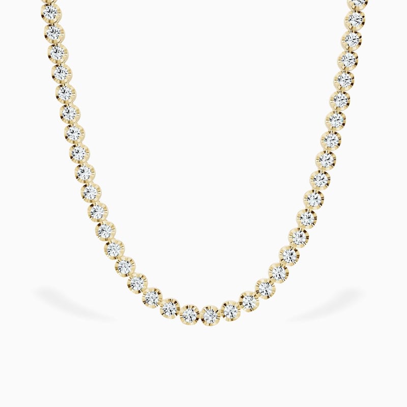 Graduating Tiger Prong Tennis Necklace