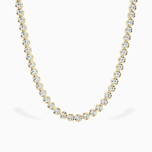 Graduating Tiger Prong Tennis Necklace