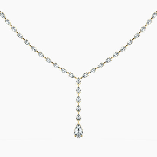 Dangling Pear Tennis Necklace