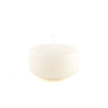 1 ¾" Decorative Round Floating Candles - Ivory - Pack of 20