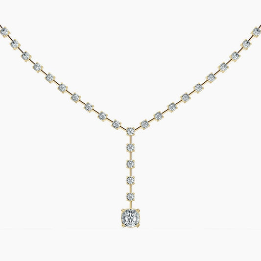 Dangling Cushion Tennis Necklace