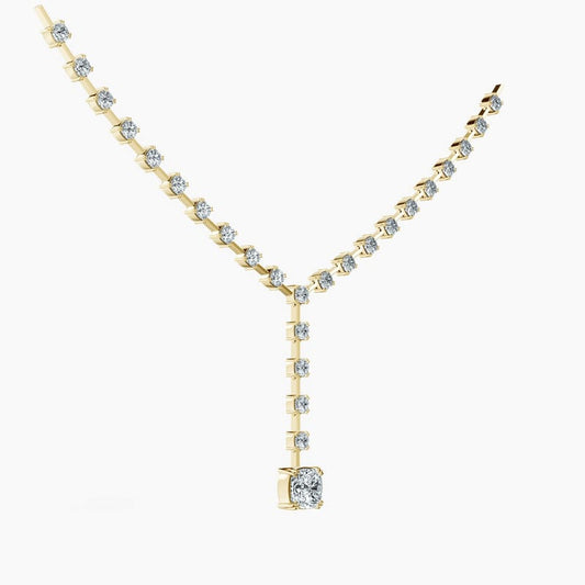 Dangling Cushion Tennis Necklace