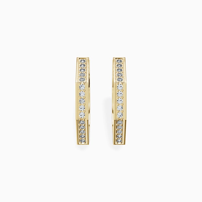 Hexa Diamond Hoops