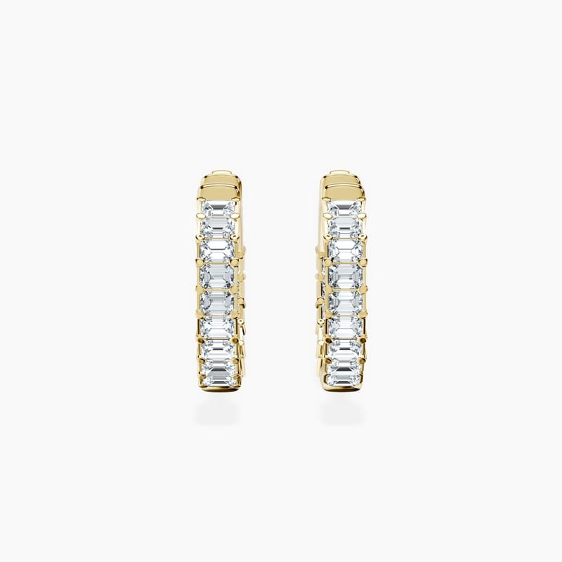 Inside Out Emerald Hoops