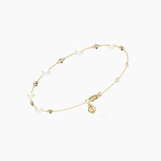 Diamond By Yard Pearl Bracelet