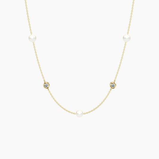 Diamond By Yard Pearl Necklace