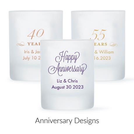 Custom Printed 2.75 oz. Frosted Shot Glass Party and Event Favor - Anniversary | More Occasions