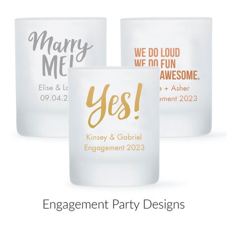 Custom Printed 2.75 oz. Frosted Shot Glass Wedding Favor - Engagement Party | More Occasions